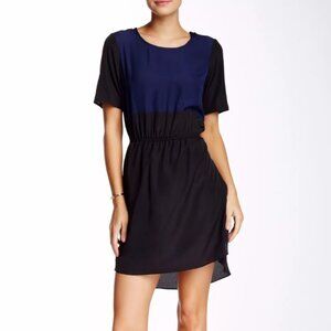 BCBGeneration Navy Blue Black Short Sleeve Casual Dress XS 0 2